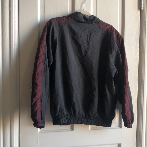 Starling Vintage 80s Velvet Nylon Mixed Media Zip Up Bomber Jacket Size Small - Picture 6 of 8